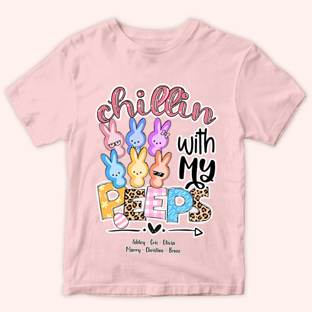 Easter Custom Shirt Chillin With My Peeps Personalized Grandma Gift
