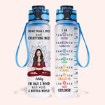 Yoga Custom Tracker Bottle I Am Divine Connected Expressive Personalized Gift