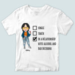 Alcohol Custom Shirt In A Relationship With Alcohol And Bad Decisions Personalized Gift