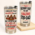 Stepdad Custom Tumbler Happy Father's Day To My Amazing Step Dad Personalized Gift