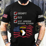 Veteran Custom Shirt Grumpy Old Division Veteran Personalized Gift