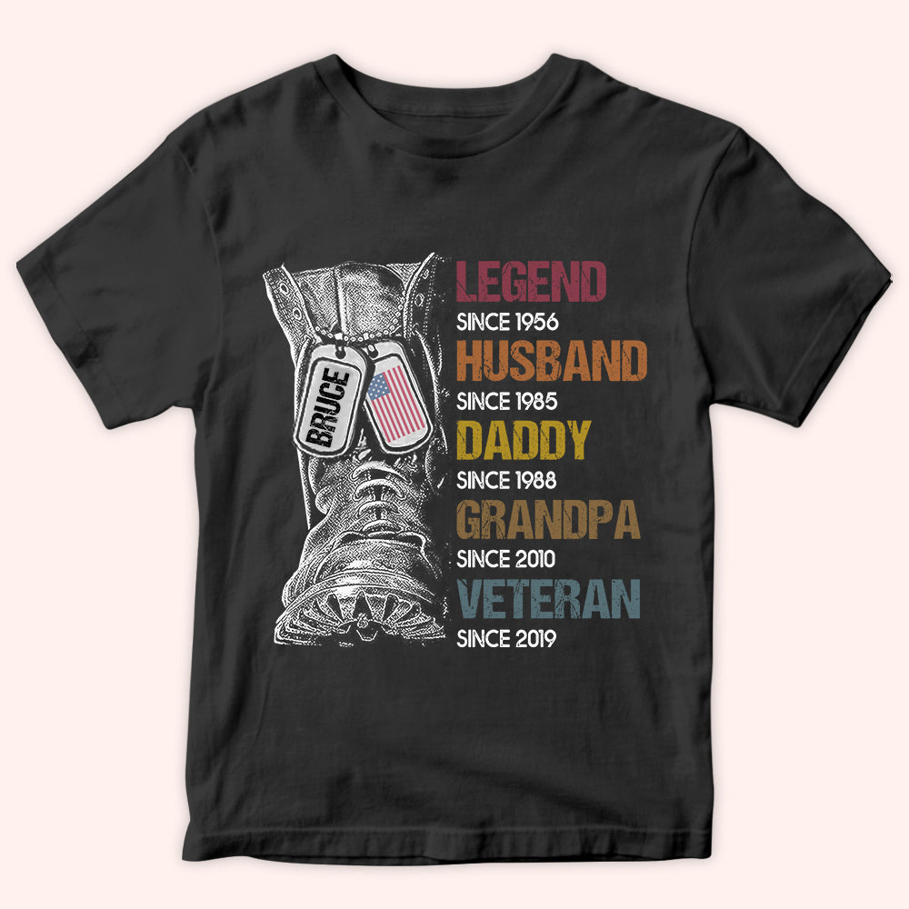 Veteran Custom Shirt Legend Husband Dad Grandpa Personalized Gift for Father's Day