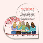 Mother Daughter Custom Heart Shaped Acrylic Plaque It's A Special Bond Personalized Gift