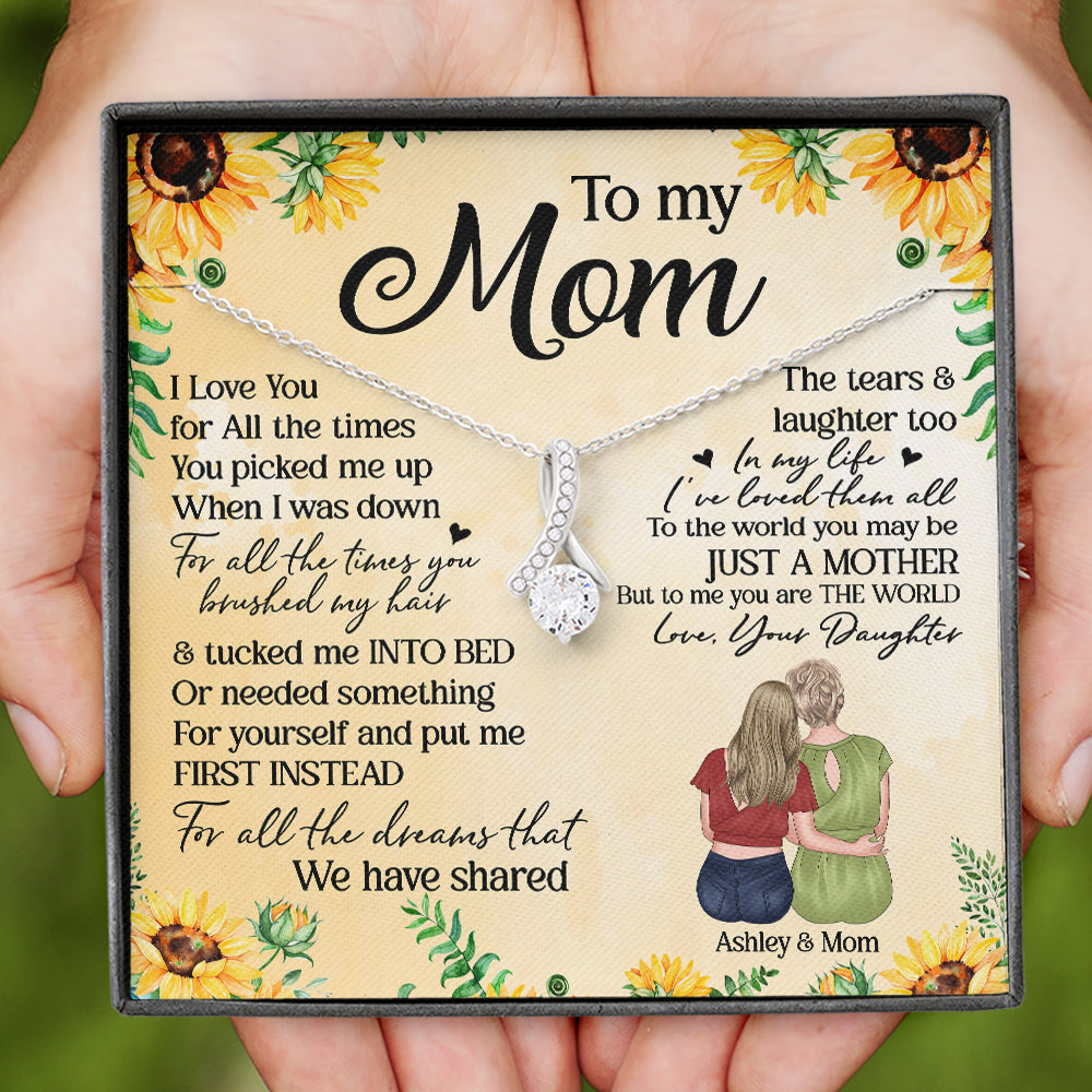 Mother's Day Custom Alluring Beauty Necklace Love You For All The Times Mom Personalized Gift