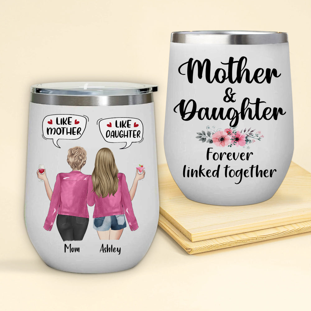 Mother Custom Wine Tumbler Like Mother Like Daughter Oh Crap Personali -  PERSONAL84