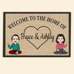 Couple Custom Doormat Welcome To The Home Personalized Gift