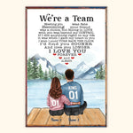 Couple Custom Poster We're A Team Love You Forever And Always Personalized Anniversary Gift