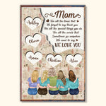 Mother Daughter Custom Poster Thank You We Love You Mom Personalized Gift