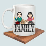 Couple Custom Mug Family With Pet Personalized Gift