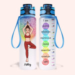Yoga Custom Tracker Bottle I Am Divine Creative Safe Personalized Gift