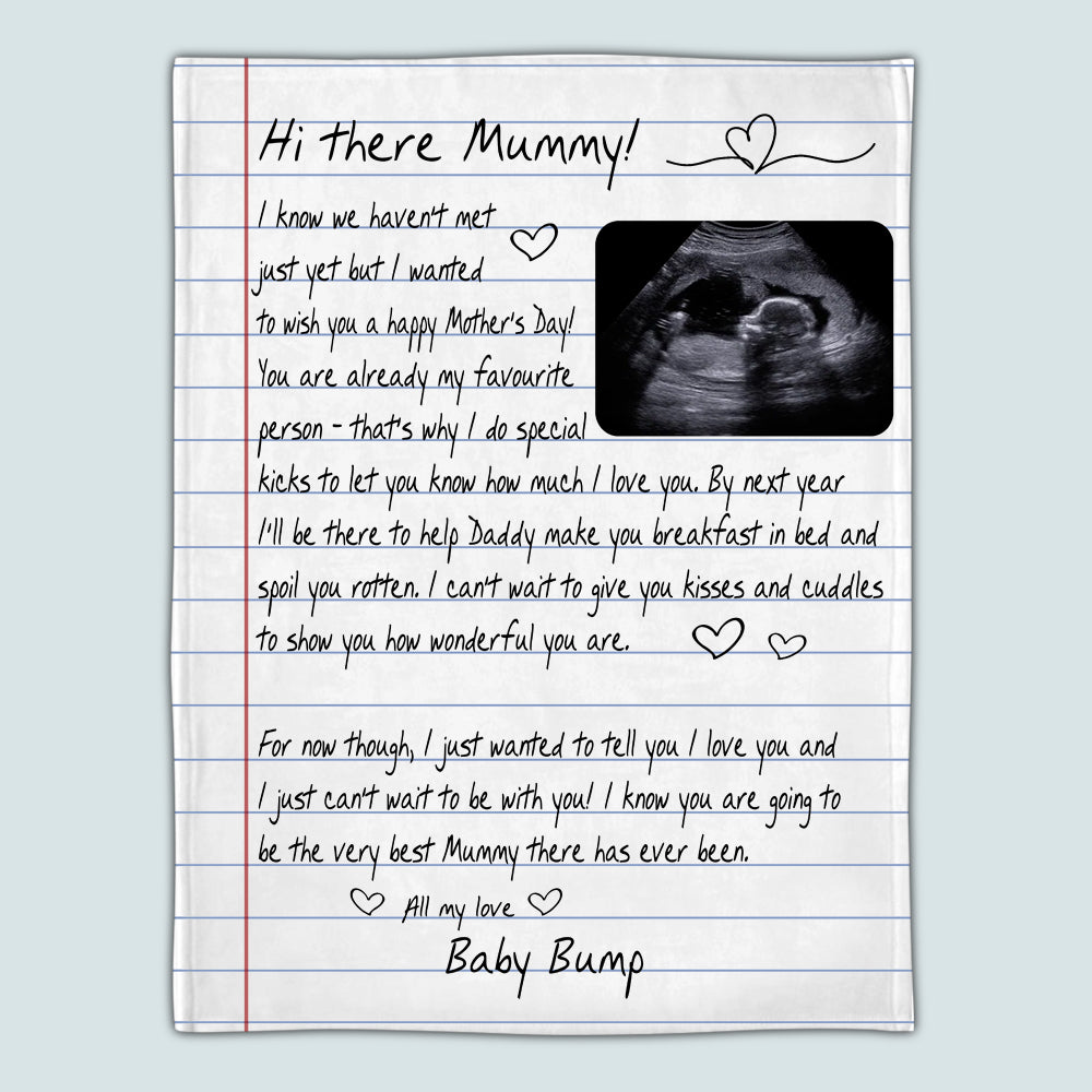To Mummy From Bump Custom Blanket We Haven't Met Yet Personalized Gift