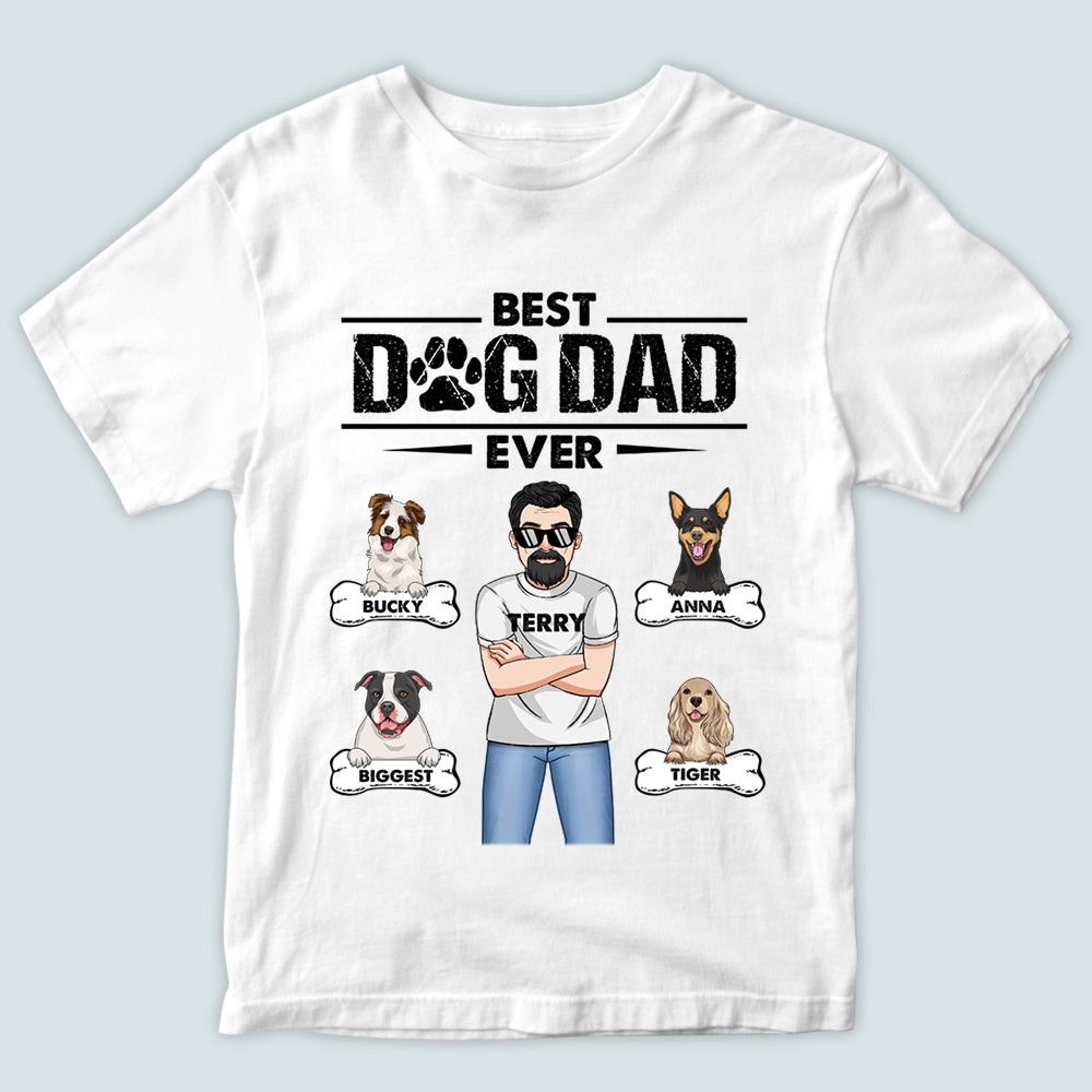 Dog Custom Shirt Best Dog Dad Ever Personalized Father's Day Gift