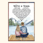 Couple Custom Poster We're A Team I Love You The Most Personalized Anniversary Gift For Her Him