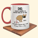 Dog Custom Accent Mug Awkwardly Waiting While I Poop Personalized Father's Day Gift