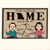 Couple Custom Doormat There&#39;s No Place Like Home State Of Love Personalized Gift