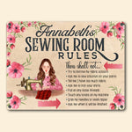 Sewing Room Custom Metal Sign Thou Shalt Not Personalized Gift
