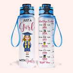 Graduate Custom Tracker Bottle A Girl With Goals God Says I Am Personalized Gift