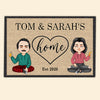 Couple Custom Doormat Our Home Personalized Family Gift