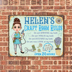 Craft Room Rules Custom Sign Do Not Touch My Tools Personalized Gift