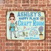 Craft Room Custom Metal Sign Happy Place Dream Cut Create Personalized Gift