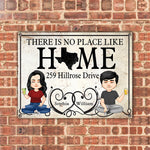 Married Couple Custom Metal Sign There's No Place Like Home State Personalized Gift