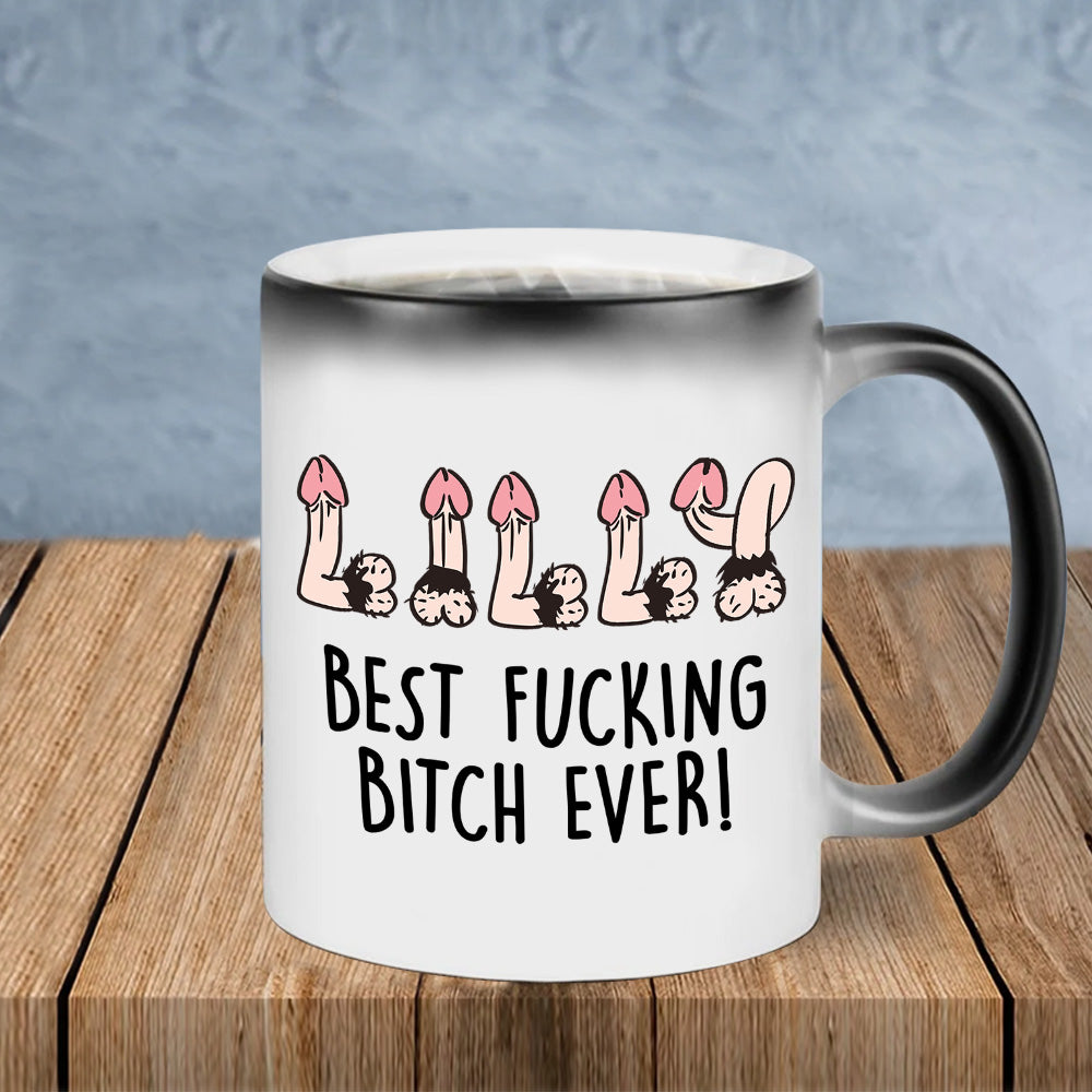 Bestie Custom Color Changing Mug Penis Funny Personalized Best Friend Gift