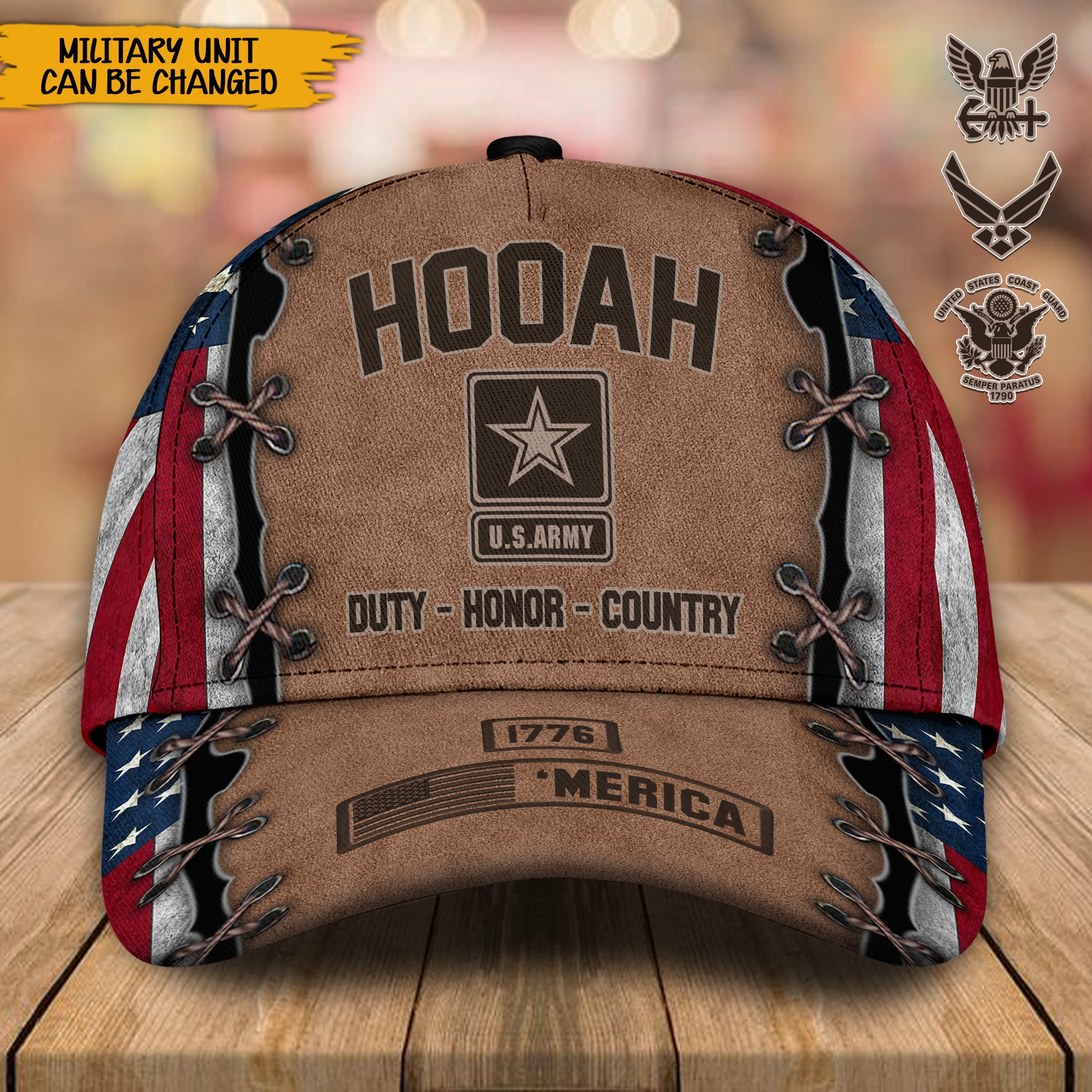 US Veteran Custom Cap Proudly Served Personalized Gift