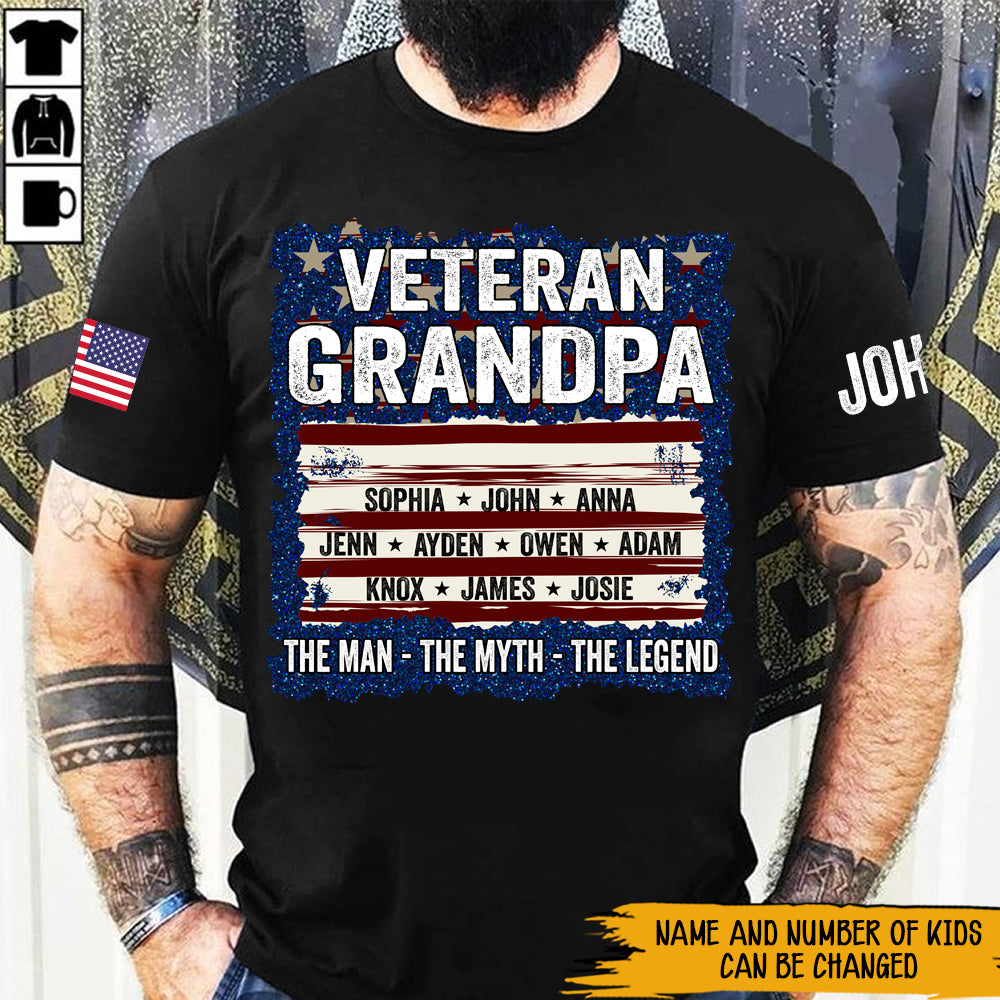 veteran grandpa t shirt