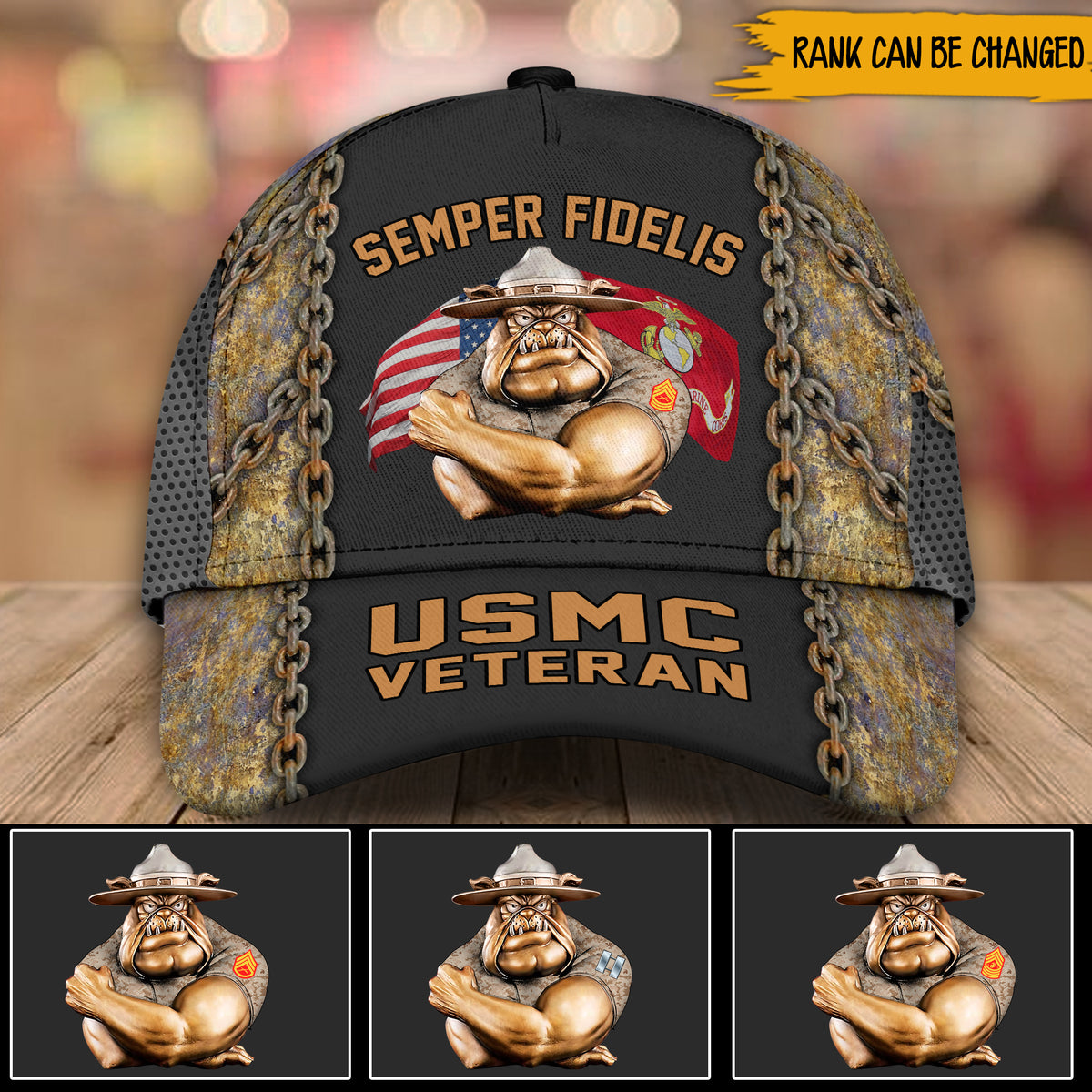 USMC Veteran Custom Cap Semper Fidelis Personalized Gift