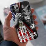 Veteran Custom Phone Case Stand For The Flag Kneel For The Cross Personalized Gift