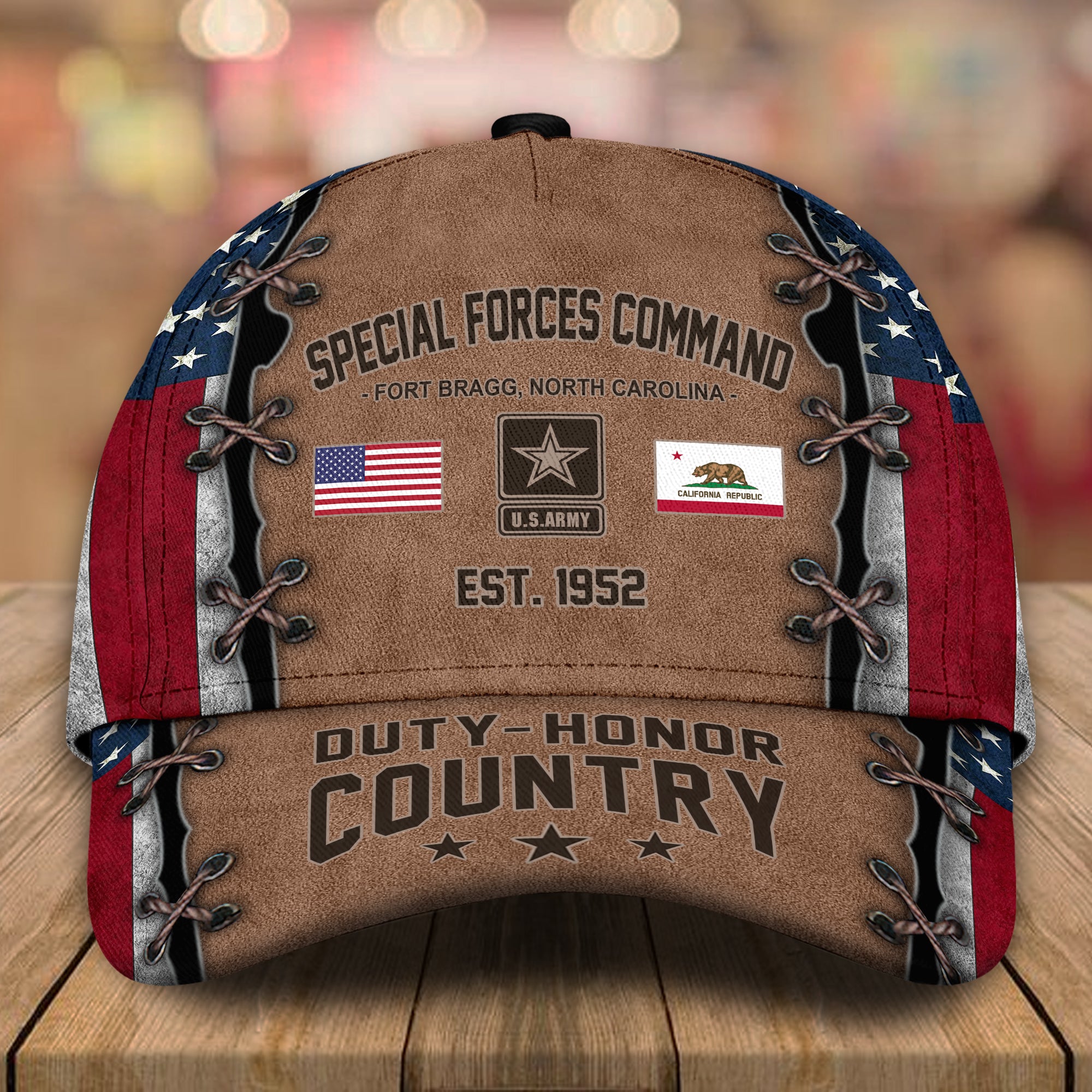 Veteran Custom Cap Duty Honor Country Personalized Gift