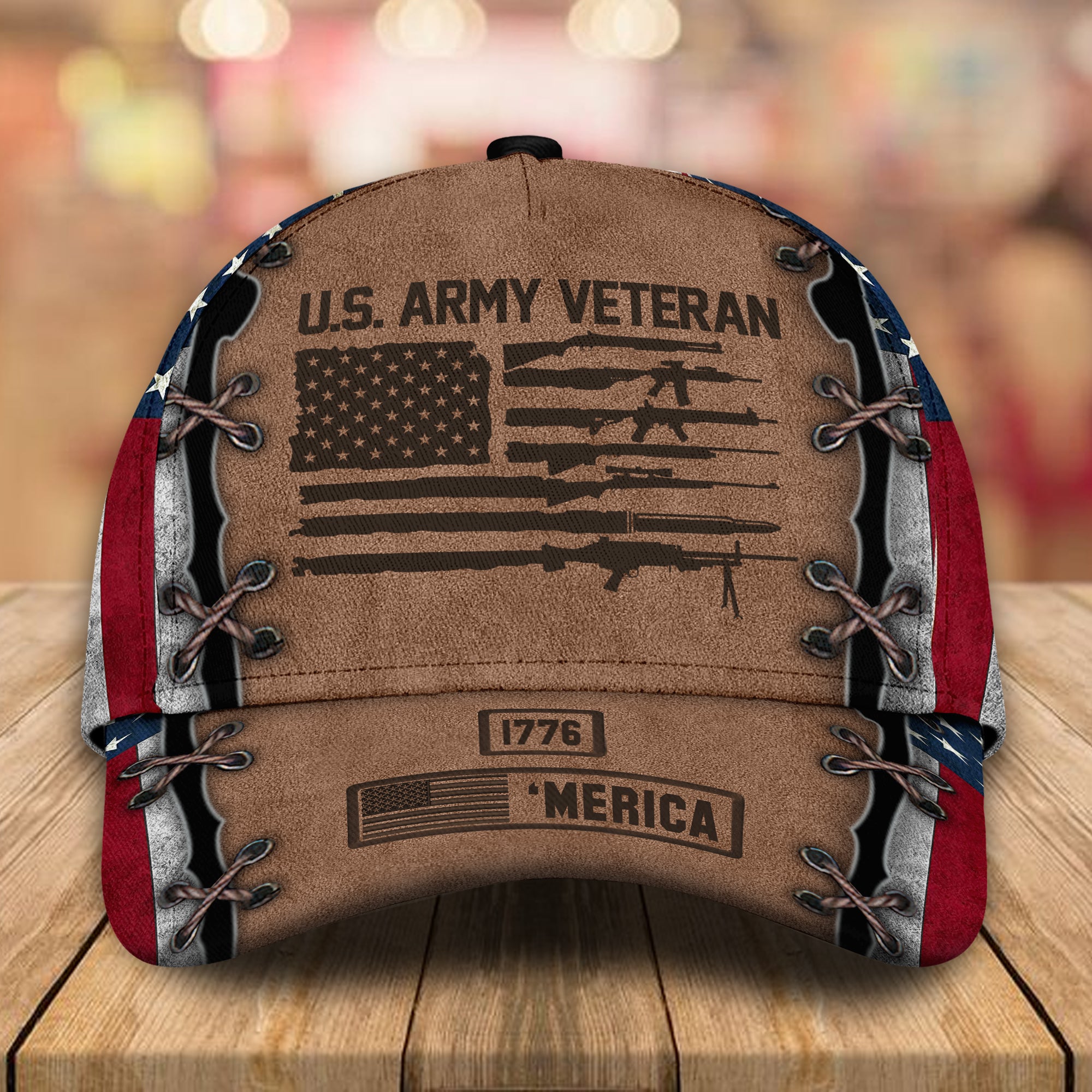 Veteran Custom Cap Military Gun Personalized Gift