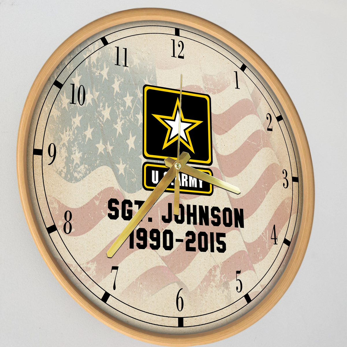 Veteran Custom Clock Proudly Served Personalized Gift