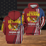 Vietnam Veteran Custom All Over Printed Shirt We Will Never Forget Personalized Gift for Memorial Day
