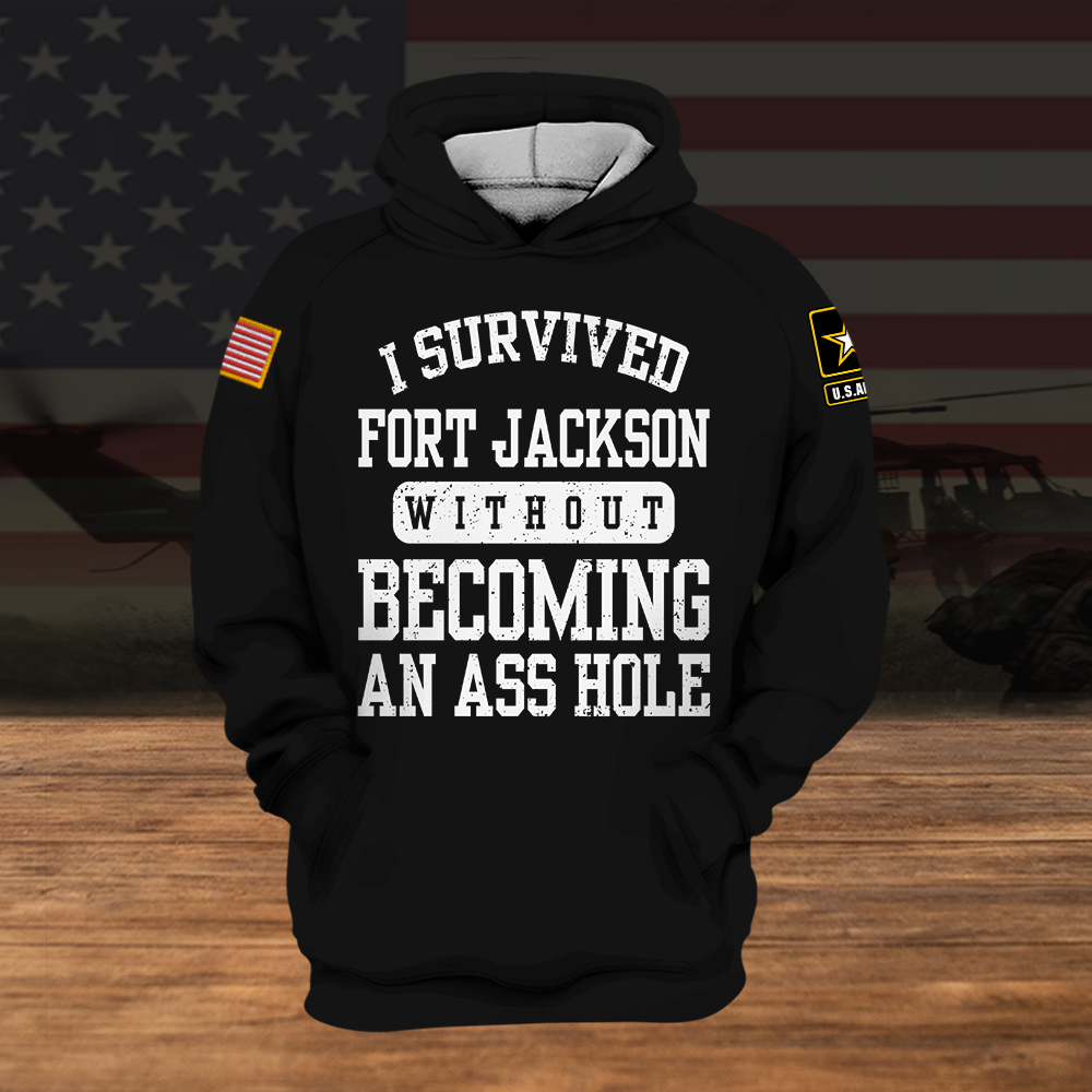 Veteran Custom All Over Printed Shirt I Survived Military Base Without Becoming An Asshole Personalized Gift
