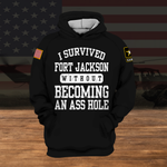 Veteran Custom All Over Printed Shirt I Survived Military Base Without Becoming An Asshole Personalized Gift