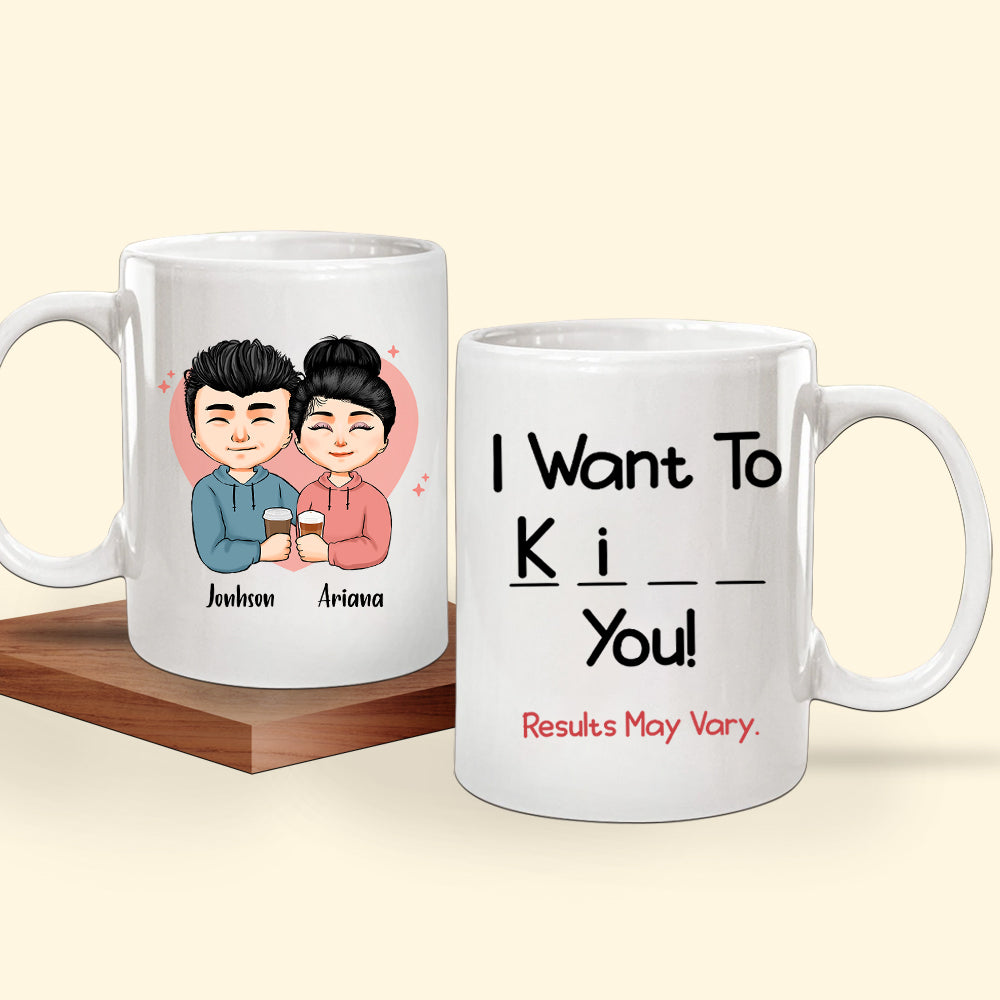 Funny Couple Custom Mug I Want To Ki** You Personalized Gift