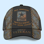 Veteran Custom Cap Proudly Served Personalized Gift