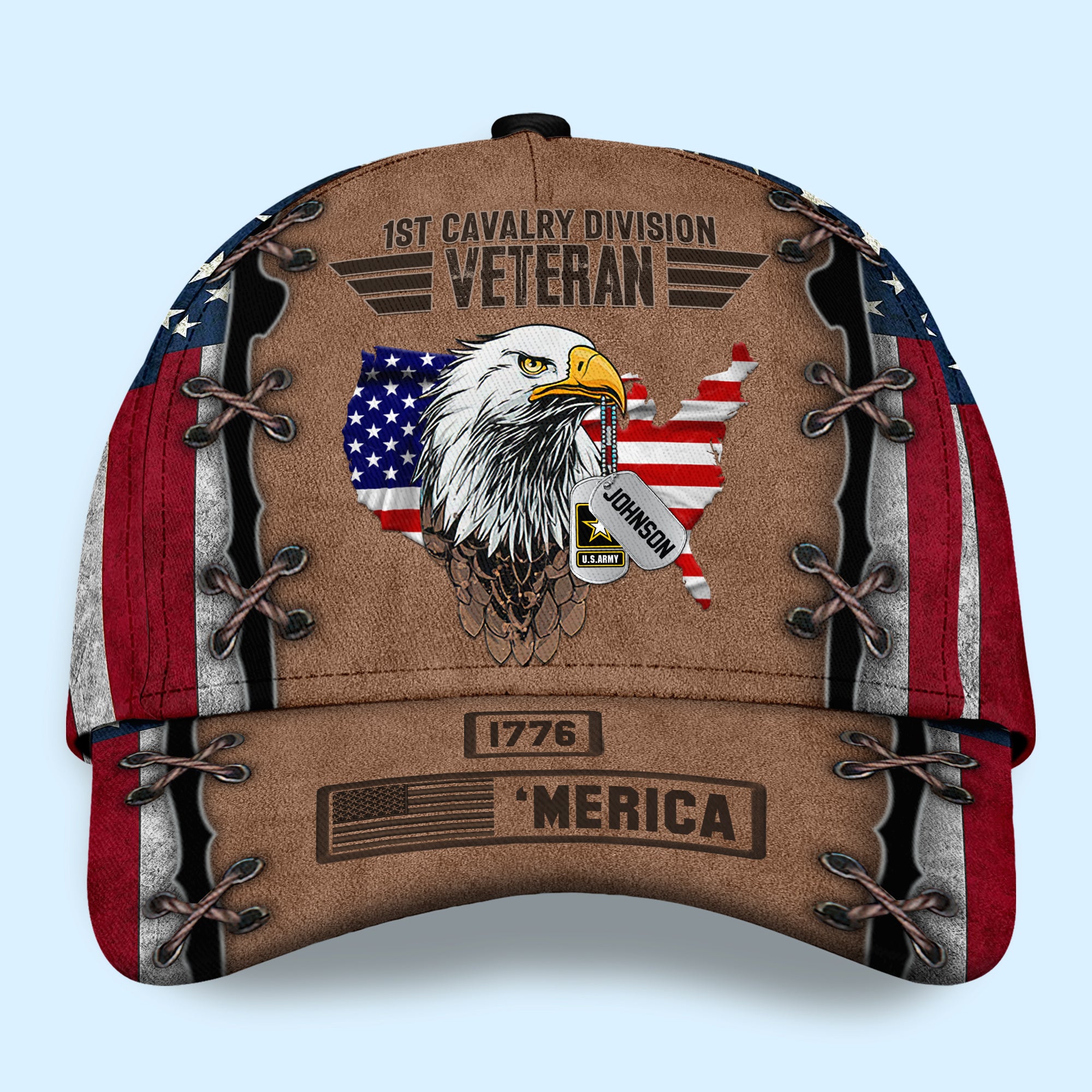 Veteran Custom Cap Happy Fourth Of July Merica Personalized Gift