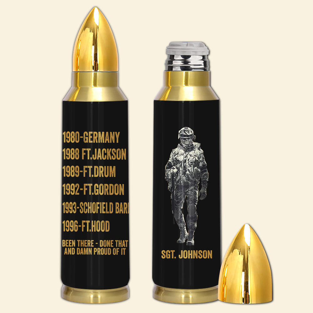 Veteran Custom Bullet Tumbler Been There Done That And Damn Proud Of It Personalized Gift