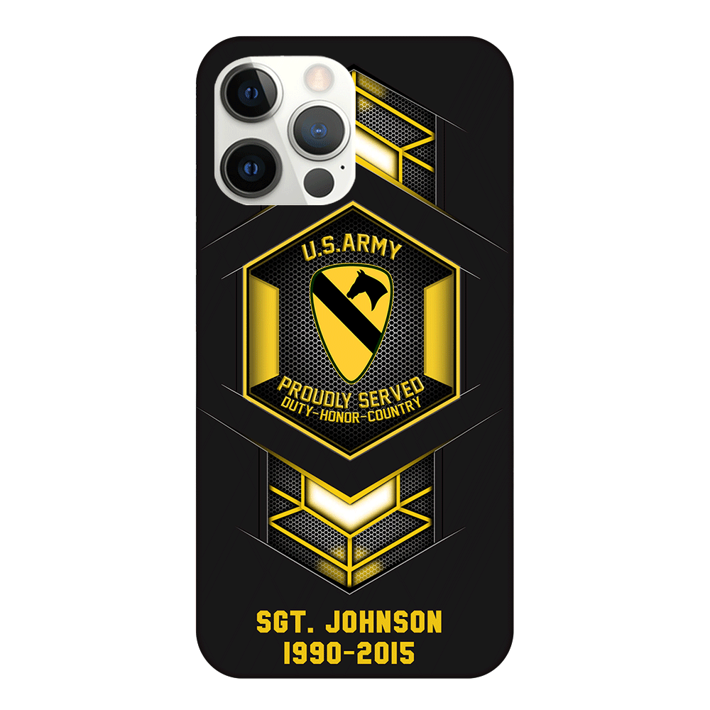Army Veteran Custom Phone Case Division And Name Personalized Gift