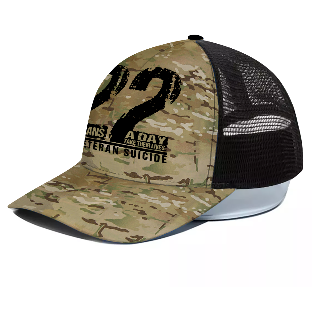 Veteran Custom Cap 22 Veterans A Day End Veteran Suicide Personalized Gift