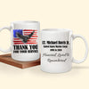 Veteran Custom Mug Thank You For Your Service Personalized Gift
