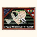 Veteran Custom Poster A Piece Of My Heart Is In Military Base Personalized Gift