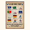 Veteran Custom Poster Military World Tour Personalized Gift