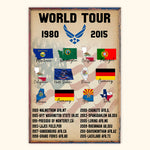 Veteran Custom Poster Military World Tour Personalized Gift