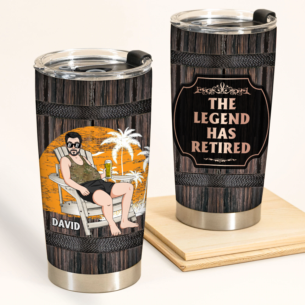 Veteran Custom Tumbler The Legend Has Retired Personalized Gift