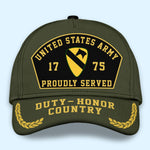 Veteran Custom Cap Proudly Served Personalized Gift