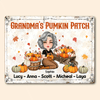 Halloween Custom Metal Sign Grandma&#39;s Pumkin Patch Personalized Gift