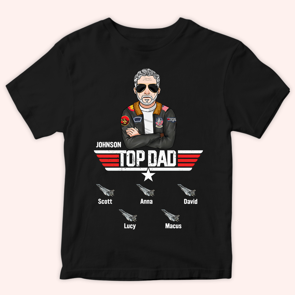 Dad Custom Shirt Top Dad Personalized Gift for Father's Day